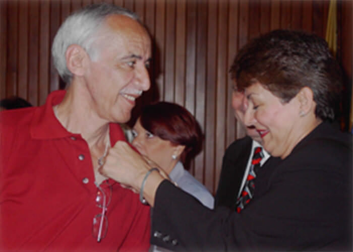 Freddy Lugo Lugo y  Dra. Tania Navarro, Decana