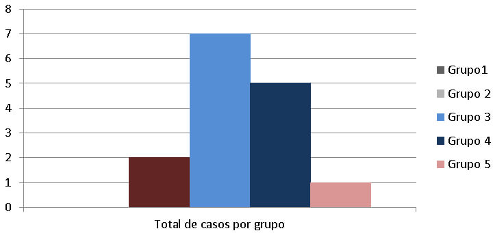 Grafico 2. Total de casos por grupo.