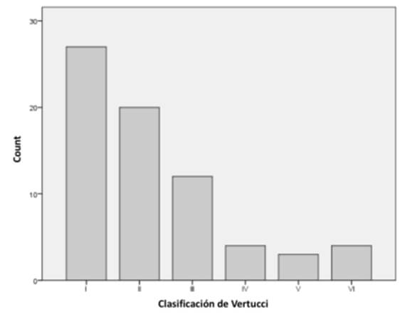 Gráfico No I. Clasificación de Vertucci