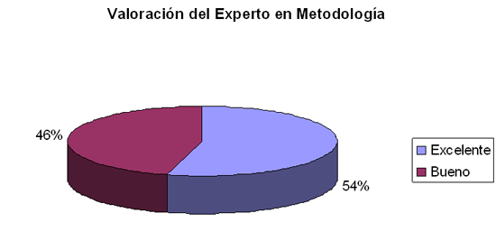 Gráfico 2. Valoración de expertos en Metodología