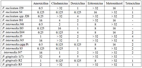 Tabla Nº 1: Valores de CIM de las cepas en estudio ( ug/ml)